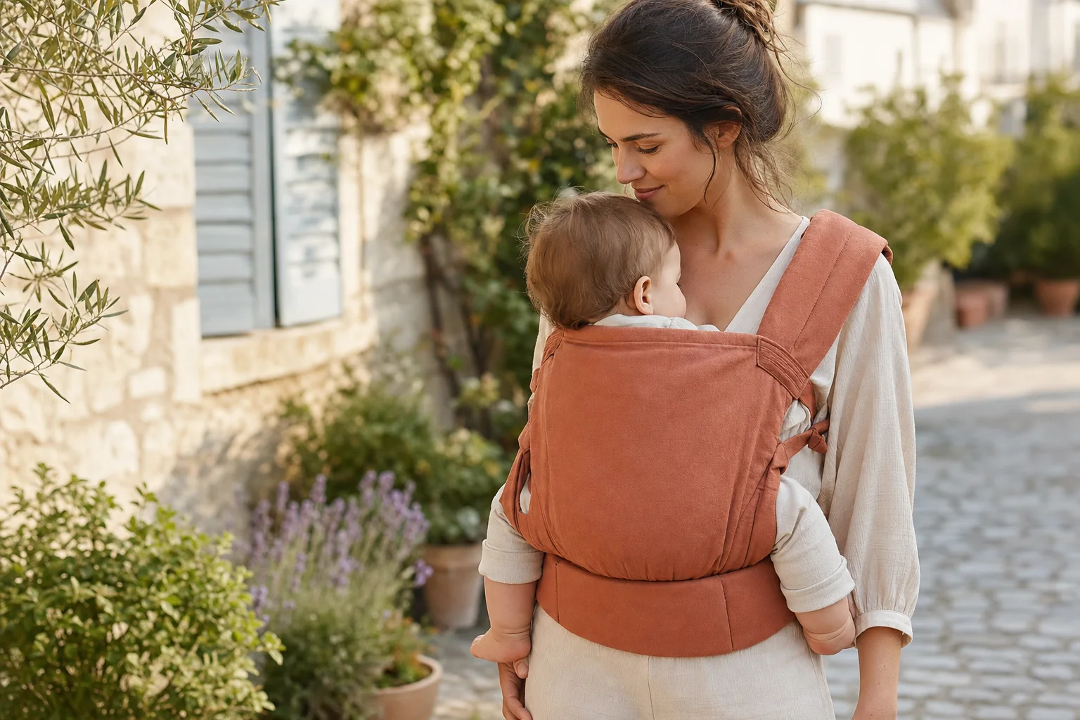 Portage avec un porte-bébé préformé